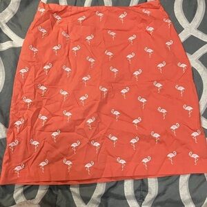 Talbots Orange Pink Knee-Length Pencil Skirt